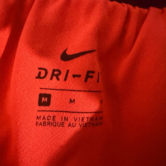 Nike Women's Red and White Athletic Shorts - Picture 2 of 5